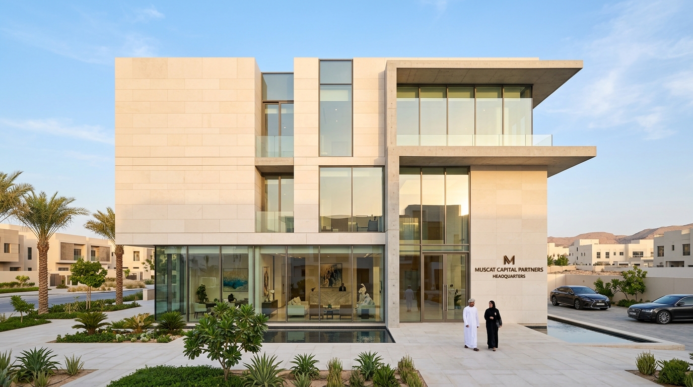 Corporate headquarters showcasing modern architectural design in Muscat, Oman